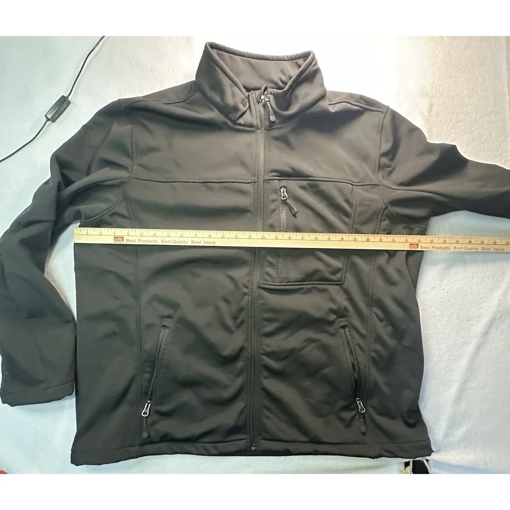 Swiss Tech Men's Jacket Black Size 2x Full Zip Long Sleeve Pockets